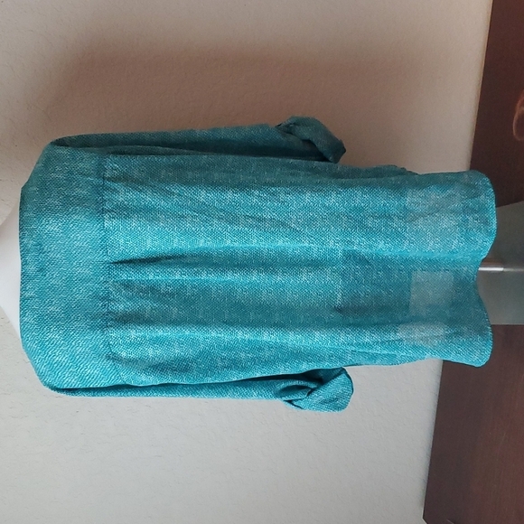 Old Navy sz L Teal mermaid-esque blouse 🌛 - Picture 5 of 9